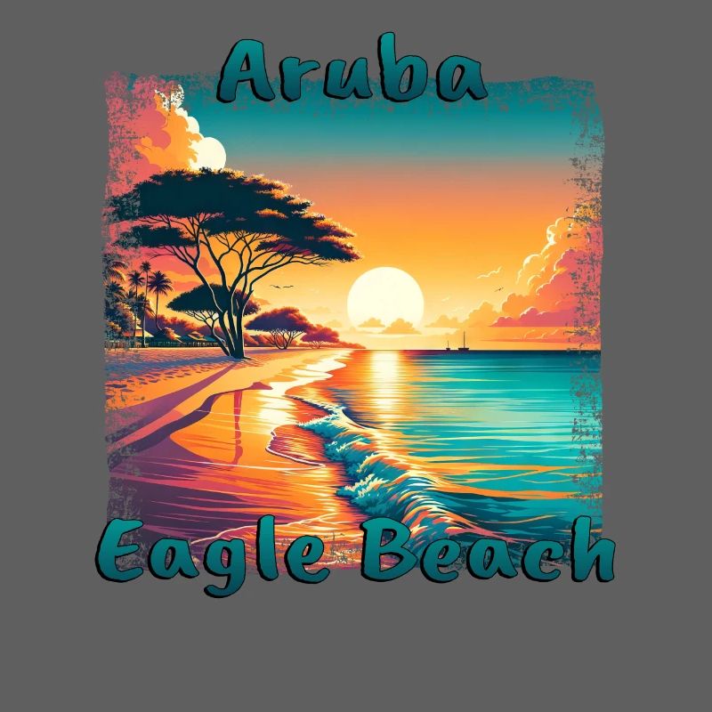 Grunge Sommerurlaub Eagle Beach Aruba