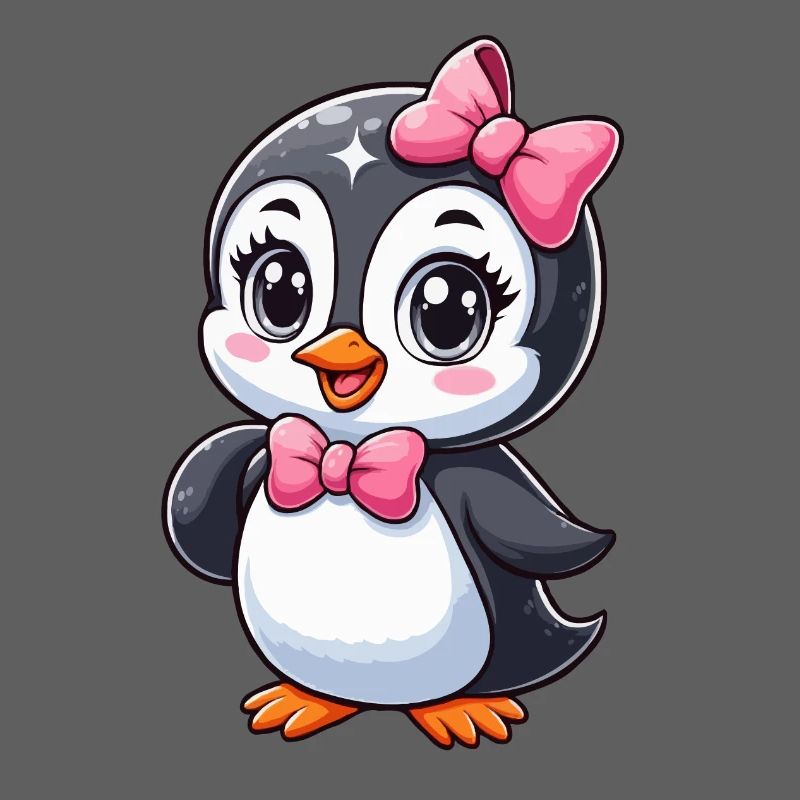 Mädchen Pinguin