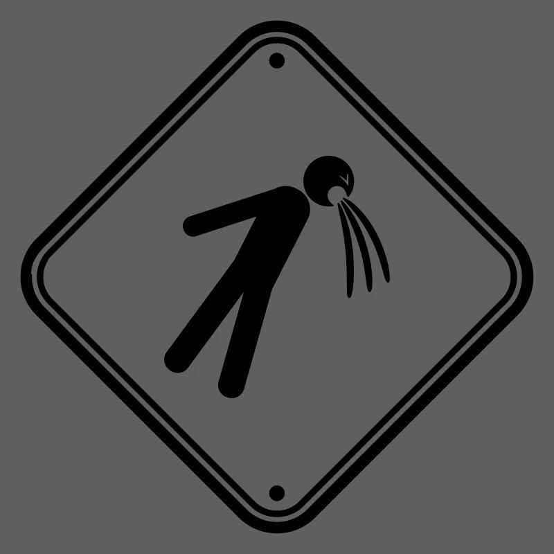 shield caution note vomit vomit