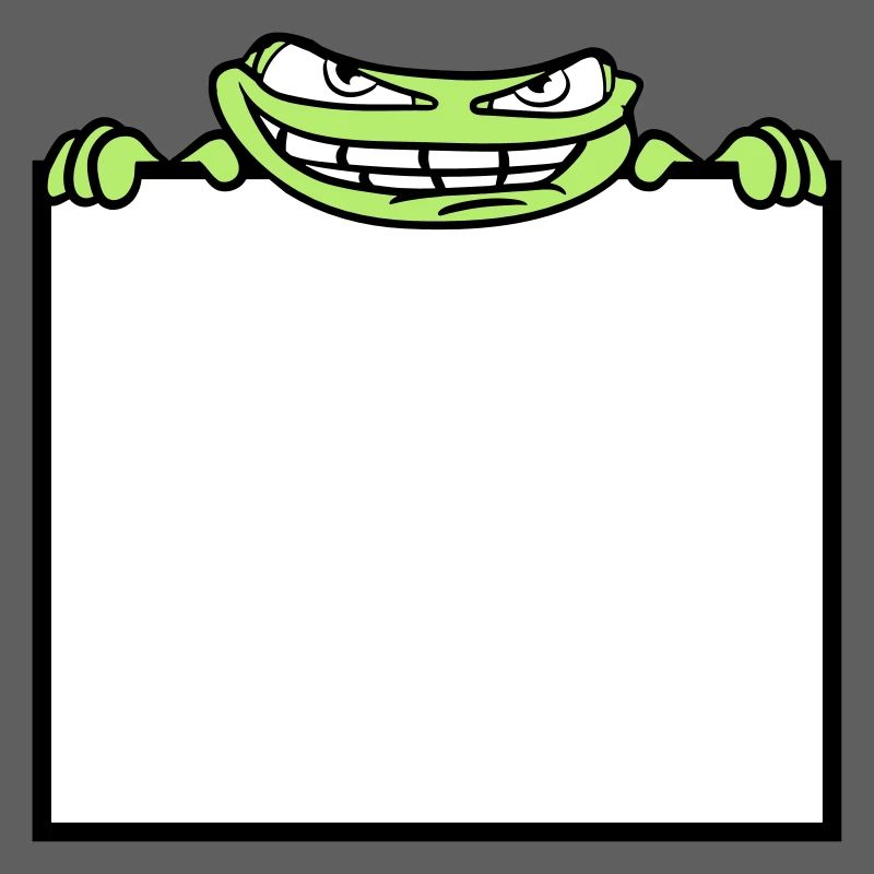 frog shield hide frame text write mau