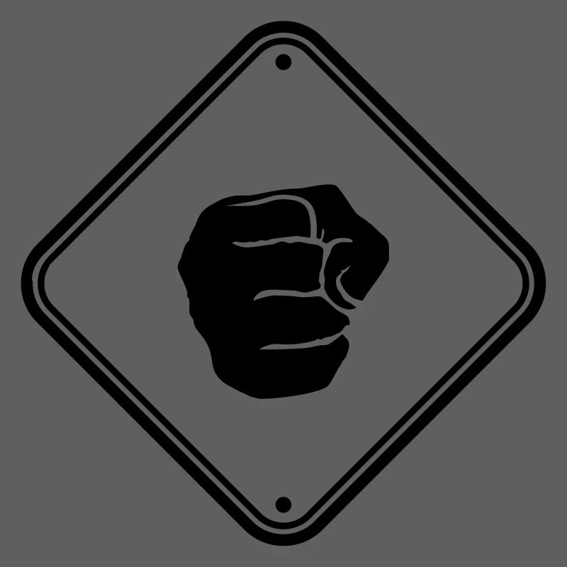caution beating sign warning alert zone eight