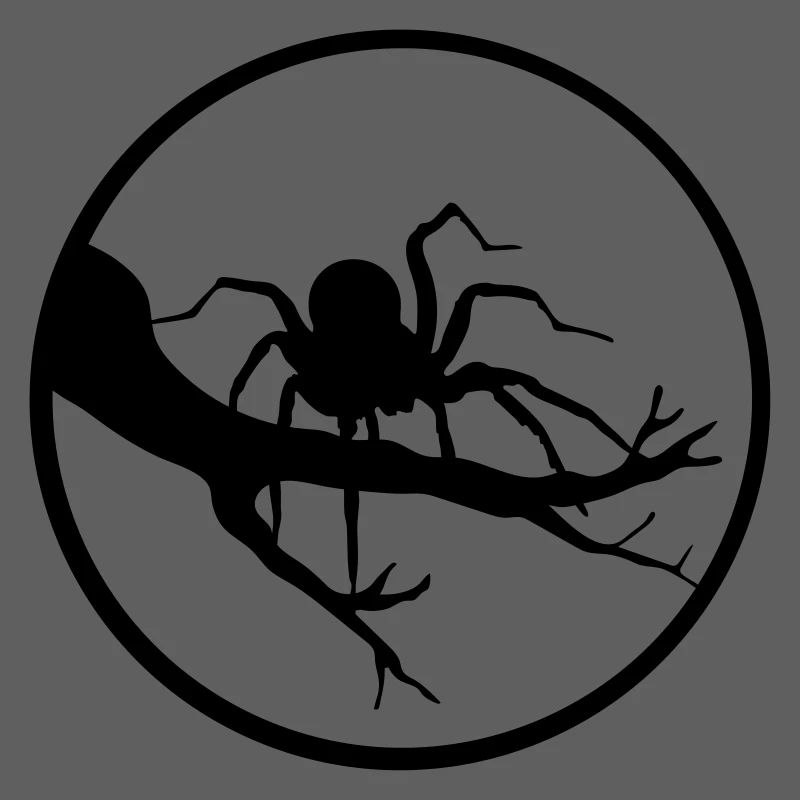 night moon evening round circle branch tree sun spider