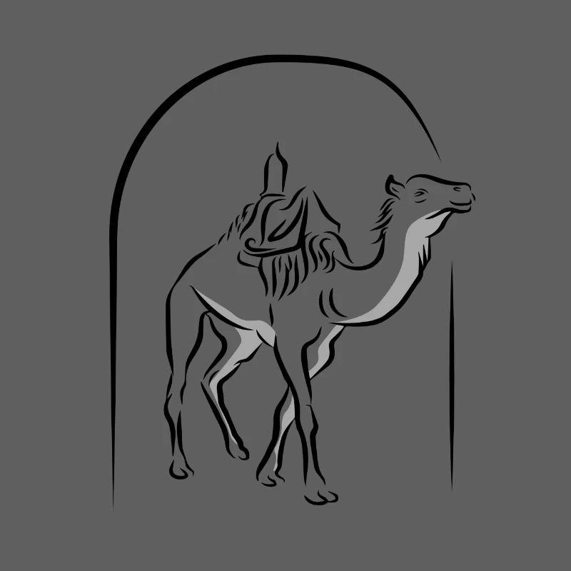 Camel with saddle