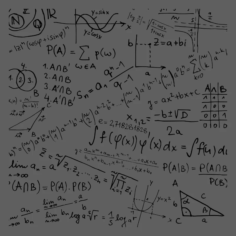Math Equation Pattern, Cool Quadratic Formula Geek
