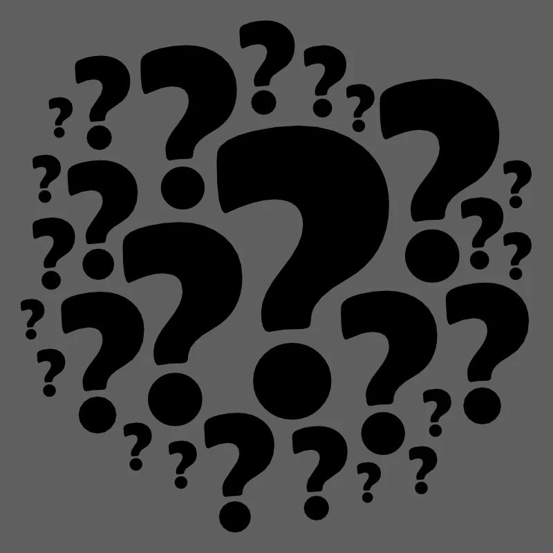 De nombreux symboles de points d’interrogation