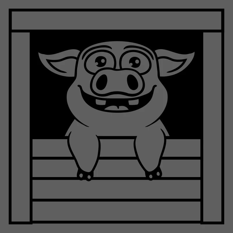 Happy Stable Pig Comic