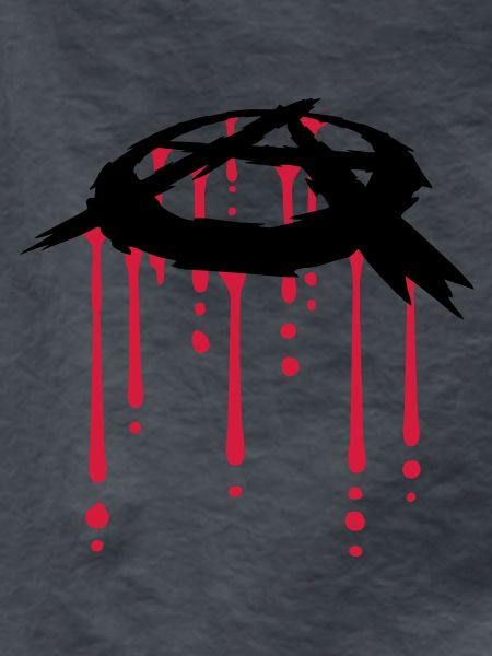 blood drop anarchy symbol