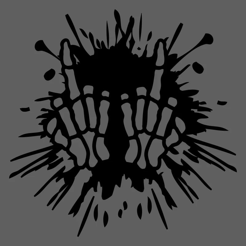 Horror Stinkefinger Farbklecks Mittelfinger
