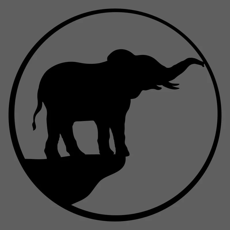 Silhouette d’éléphant Cliff Moon