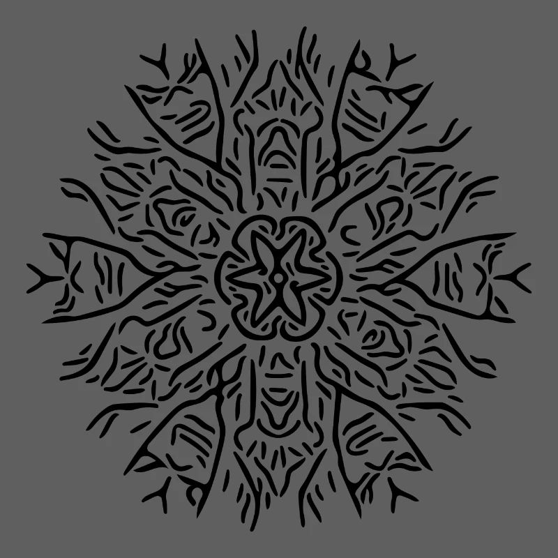 Mandala Flower Lines Abstract Shape Pattern