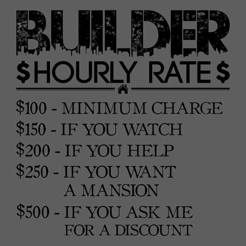 Tarif horaire Constructeur - noir - Constructeur de maison
