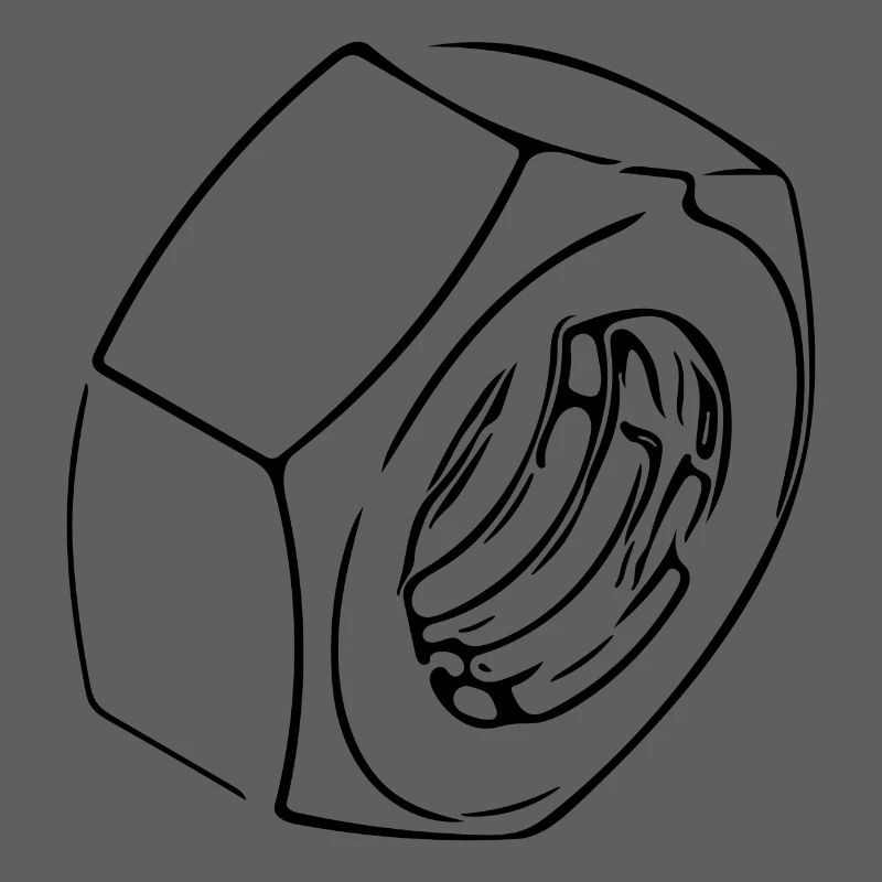 Screw nut with vintage thread