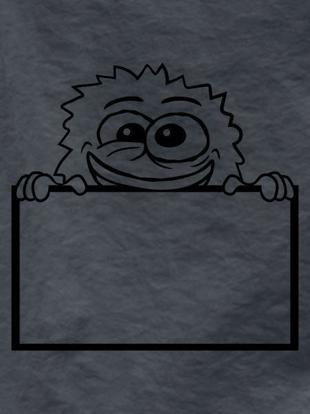 Comic Monster hinter Mauer