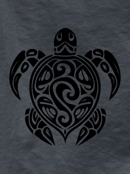 Pretty tattoo diver turtle