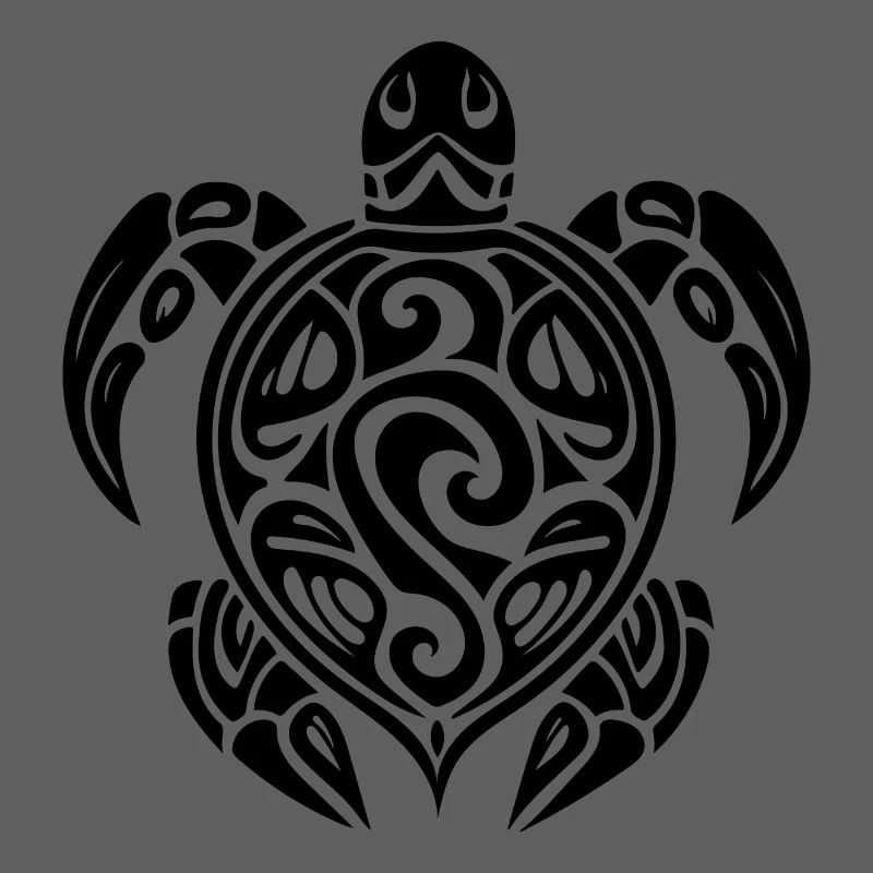 Pretty tattoo diver turtle