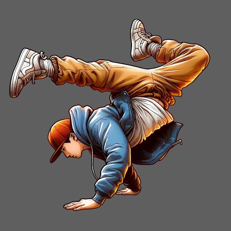 Energetic Breakdance Dance Steps
