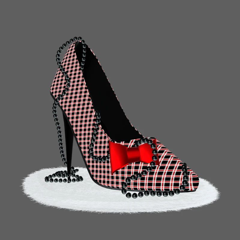 High Heels – Scottish Check Pattern