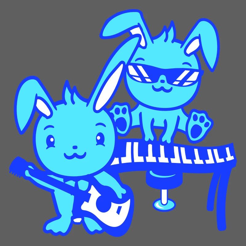 2 lapins lapin bande cool mignon deux amis équipe