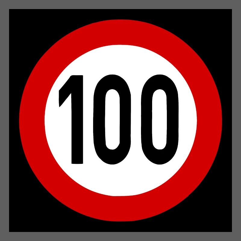 Geschwindigkeitsszeichen TempoLimit 100 Schild