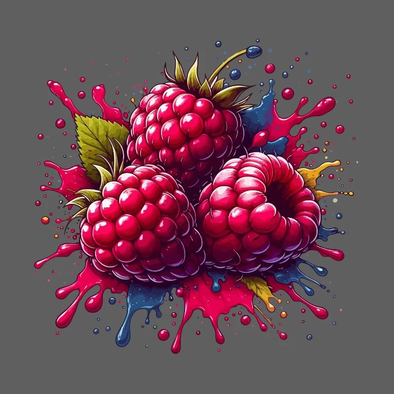 Himbeeren-Farbexplosion