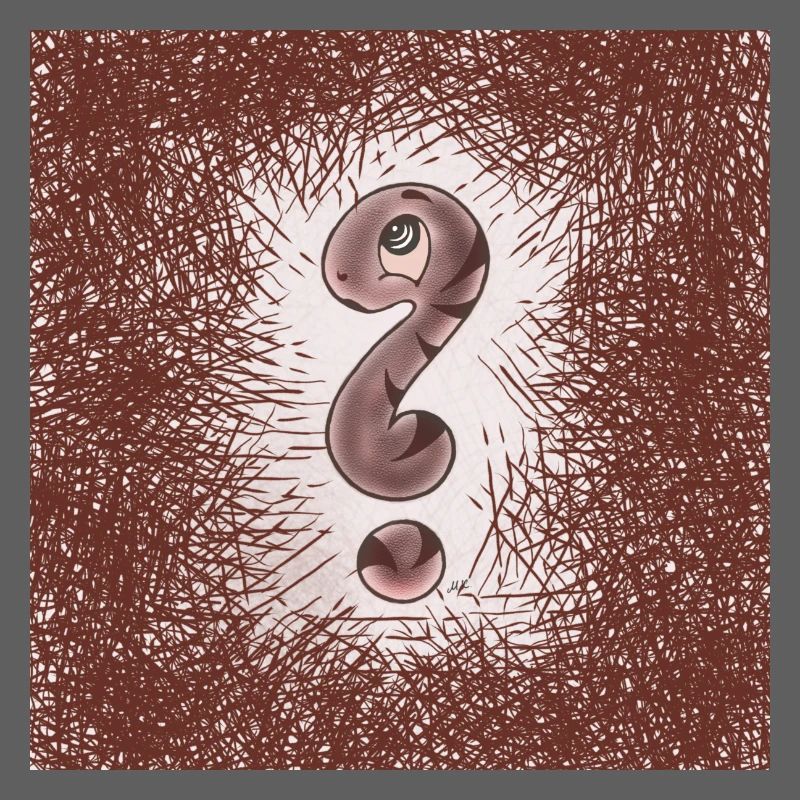 Cute Question Mark Snake Brown