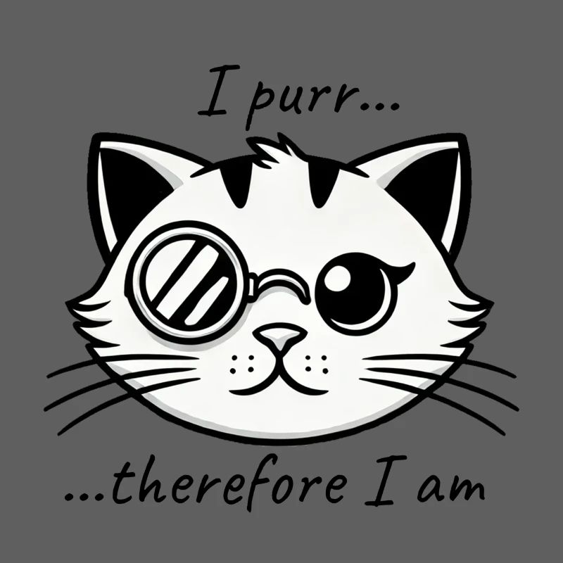 I purr, therefore I am - Philosopher cat design