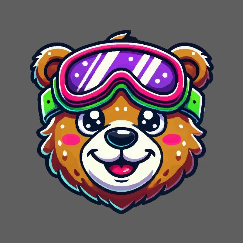 Bear Comic Ski Lunettes de ski