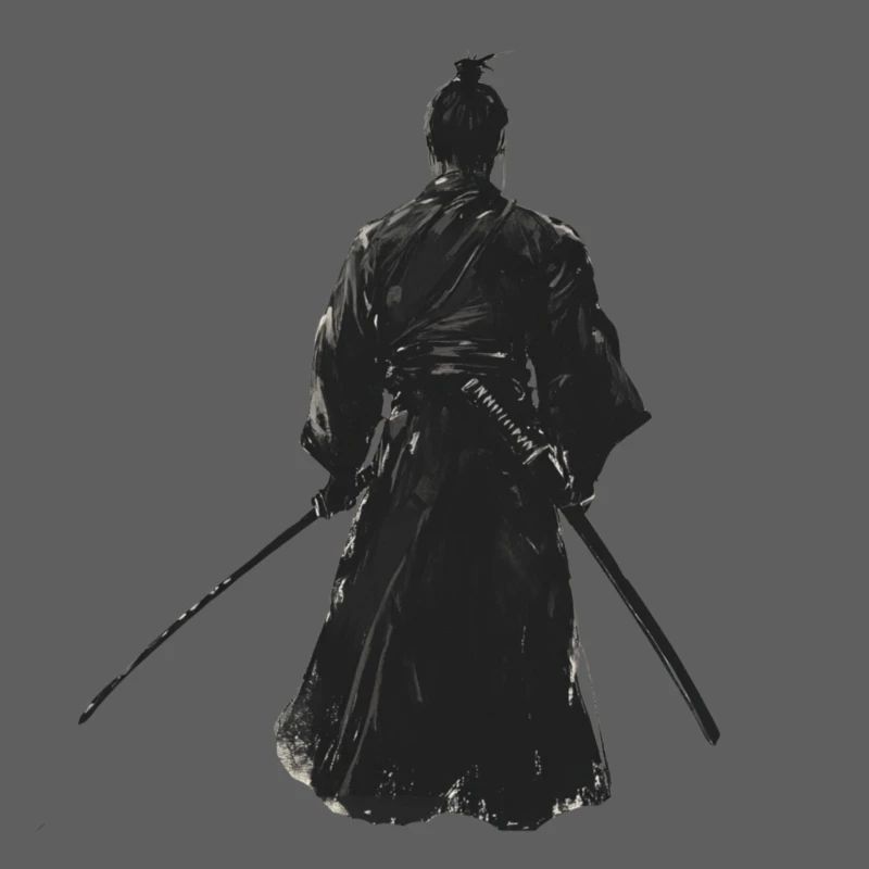 Samurai Shirt, Shadow, Sticker, Bag, Custom text