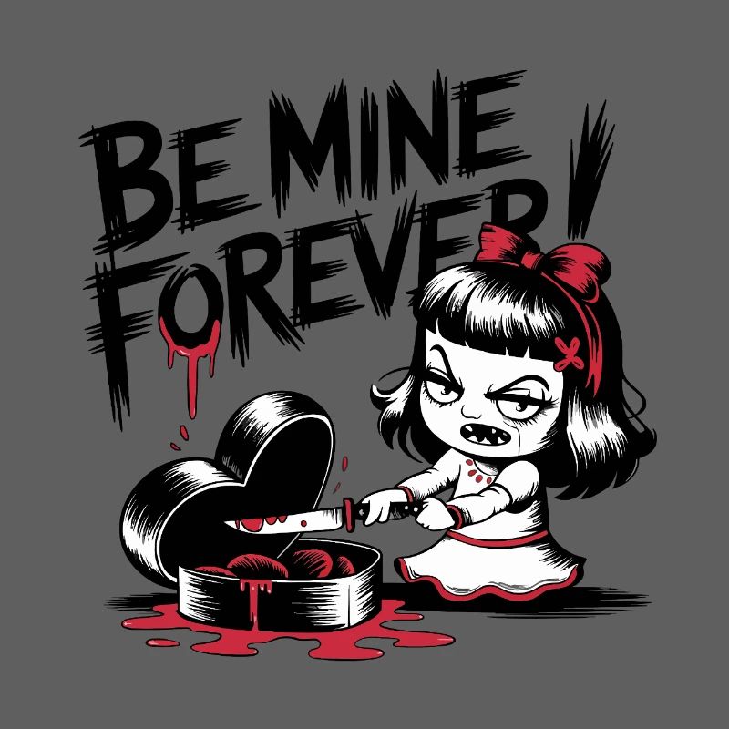 Be Mine Forever - Gothic Valentinstag Schwarzer Humor