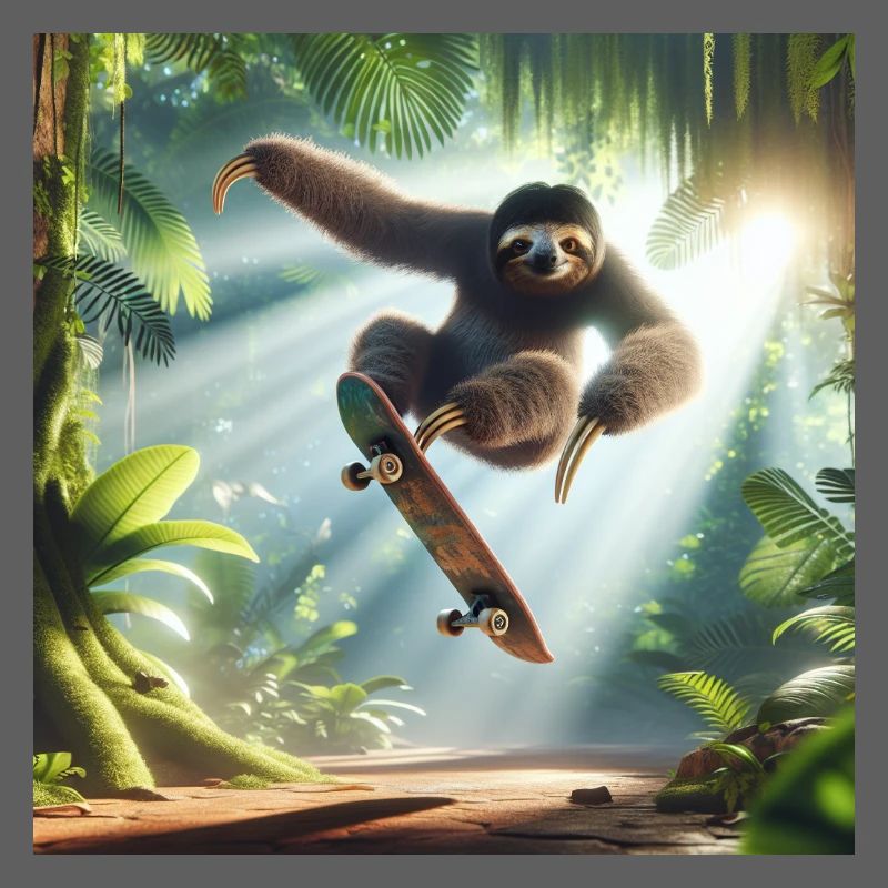 Sloth Wanderer Skateboarder