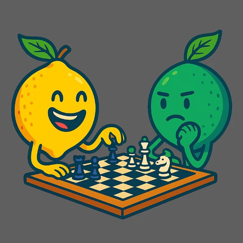 Chess duel - lemon against lime