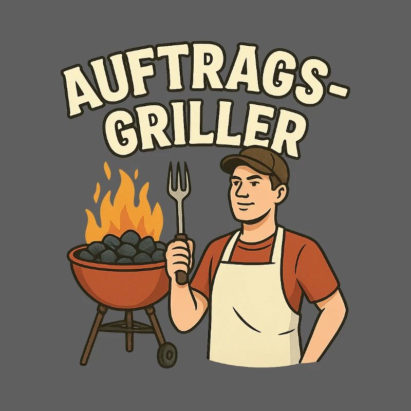 Grill master in action