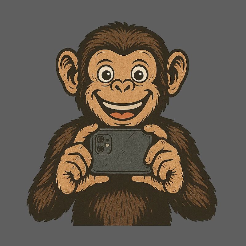 Monkey with smartphone