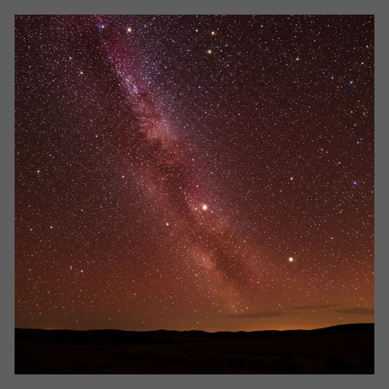 Starry sky comparison image