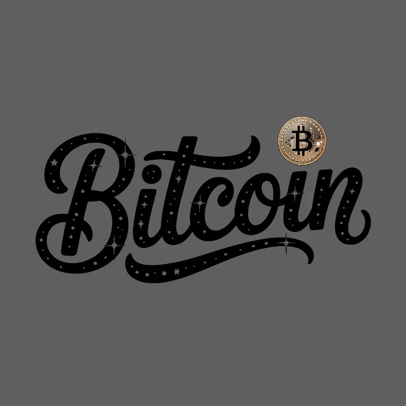 Logo Bitcoin - Autocollant de codage crypto