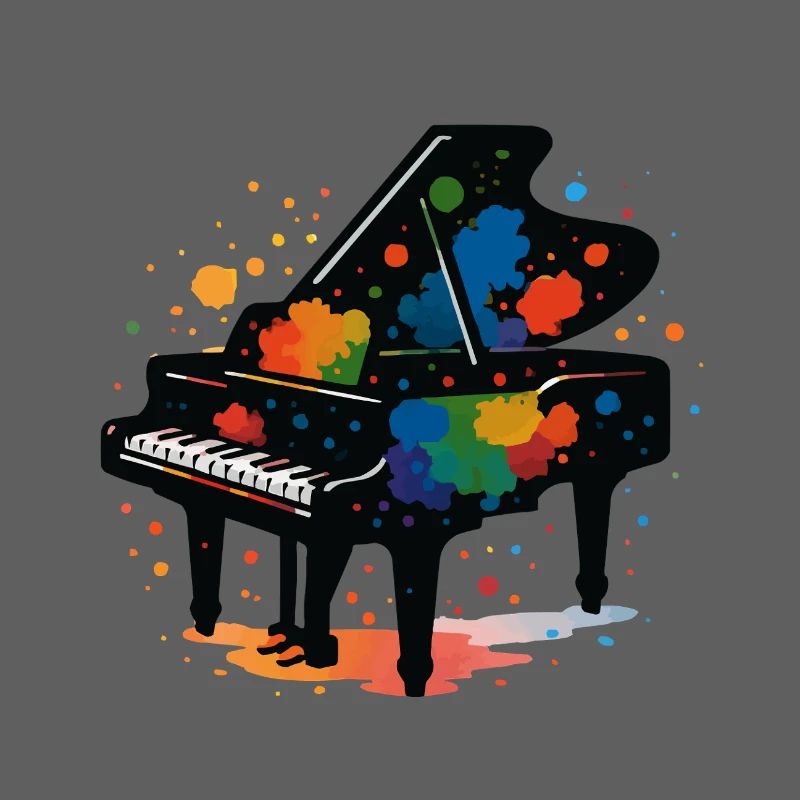 Éclaboussures de couleur de piano