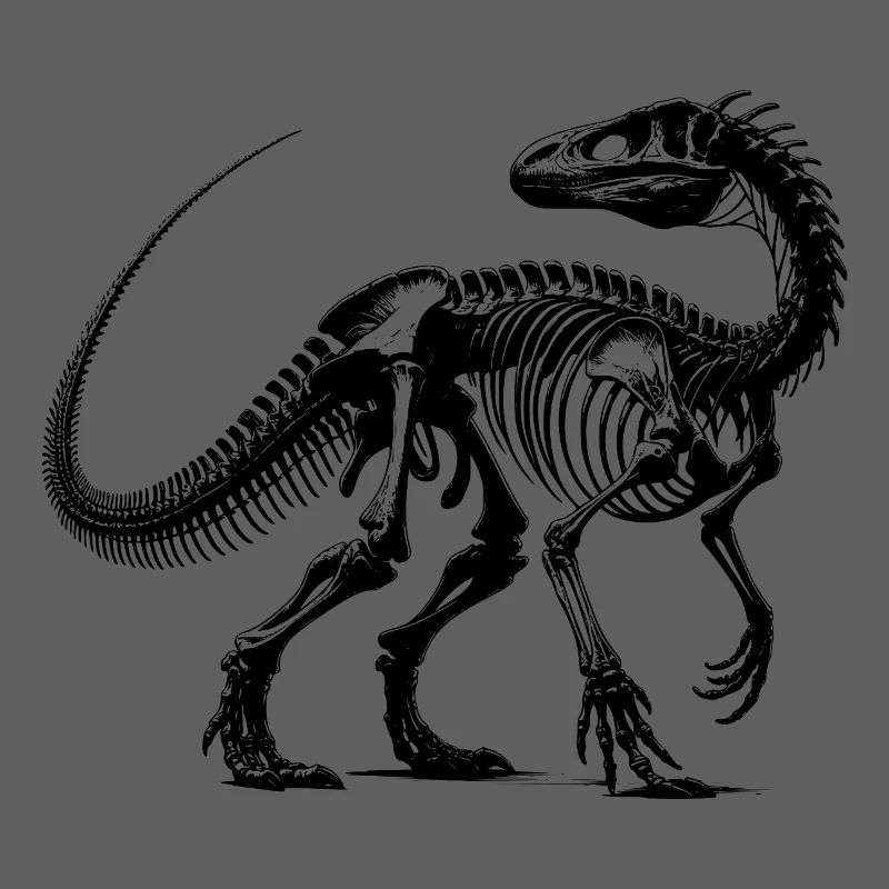 Evolution in Linien Dinosaurier Fossil Knochen