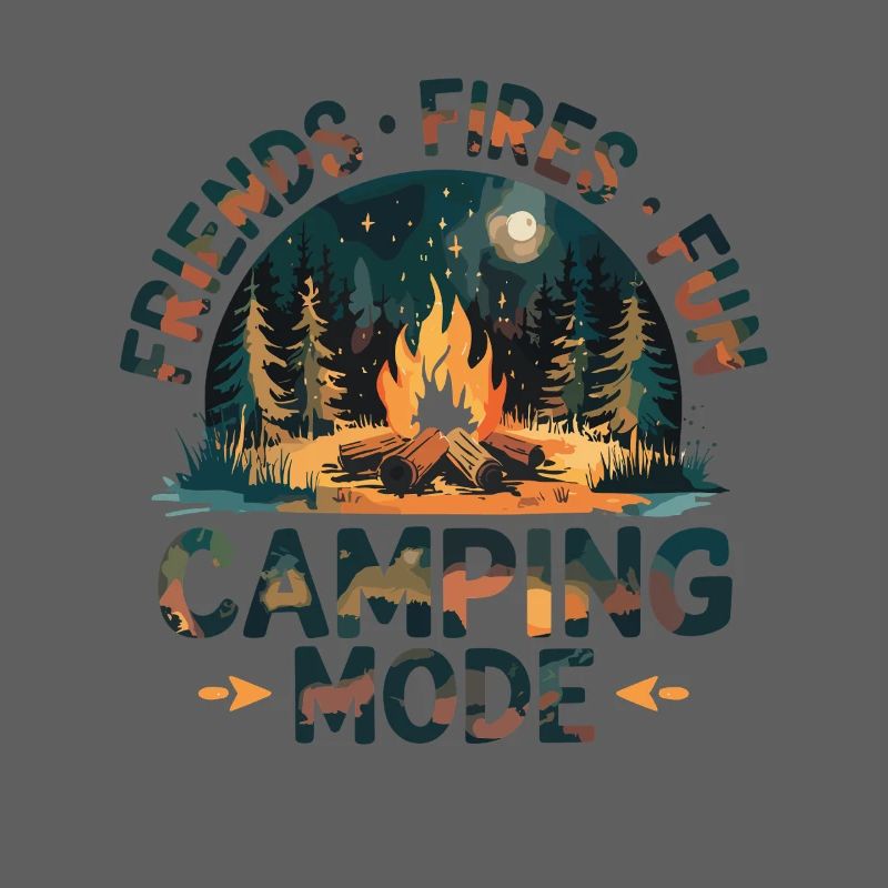 Camping Mode Amis Feu Fun Forêt