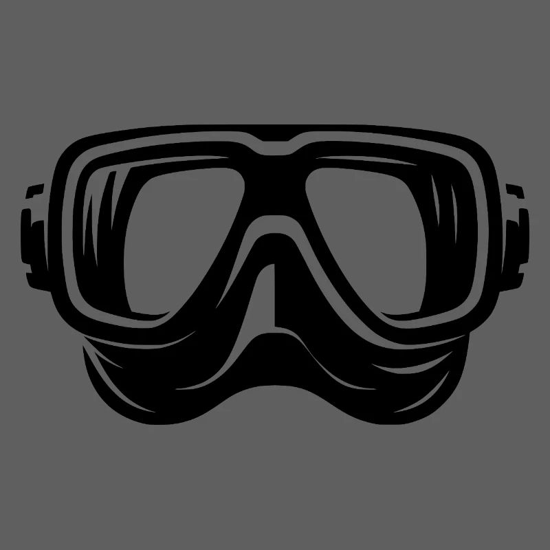 Style de logo de lunettes de plongée simples