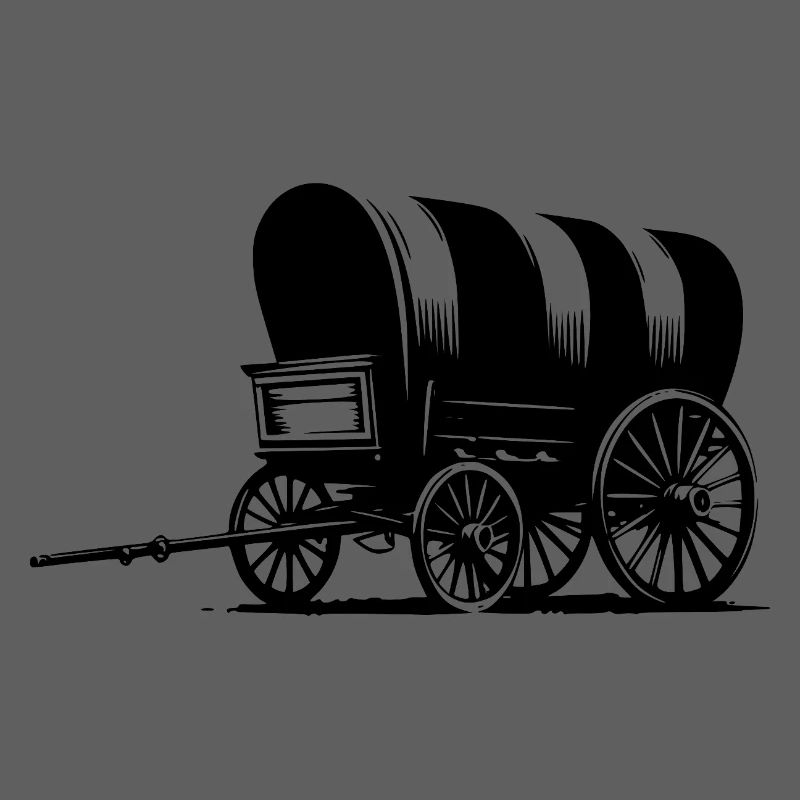 Vieux wagon couvert de side-car avec bâche rayée