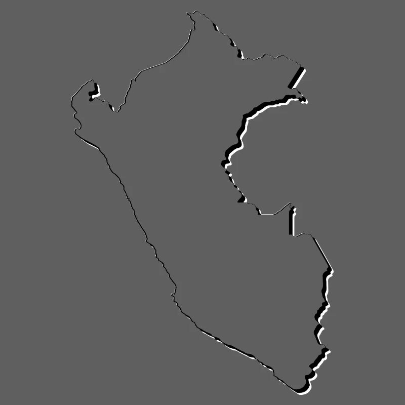 Peru map as an outline