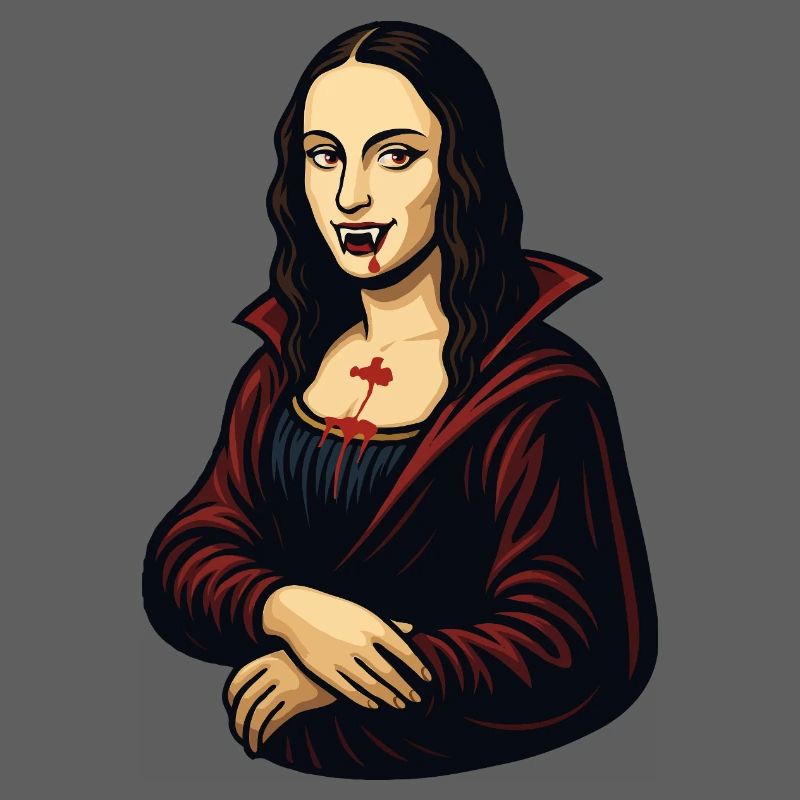 Mona Lisa vampire dessin animé