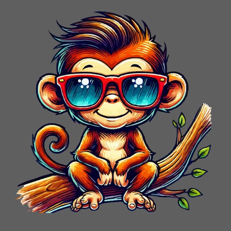 affe sonnenbrille comic
