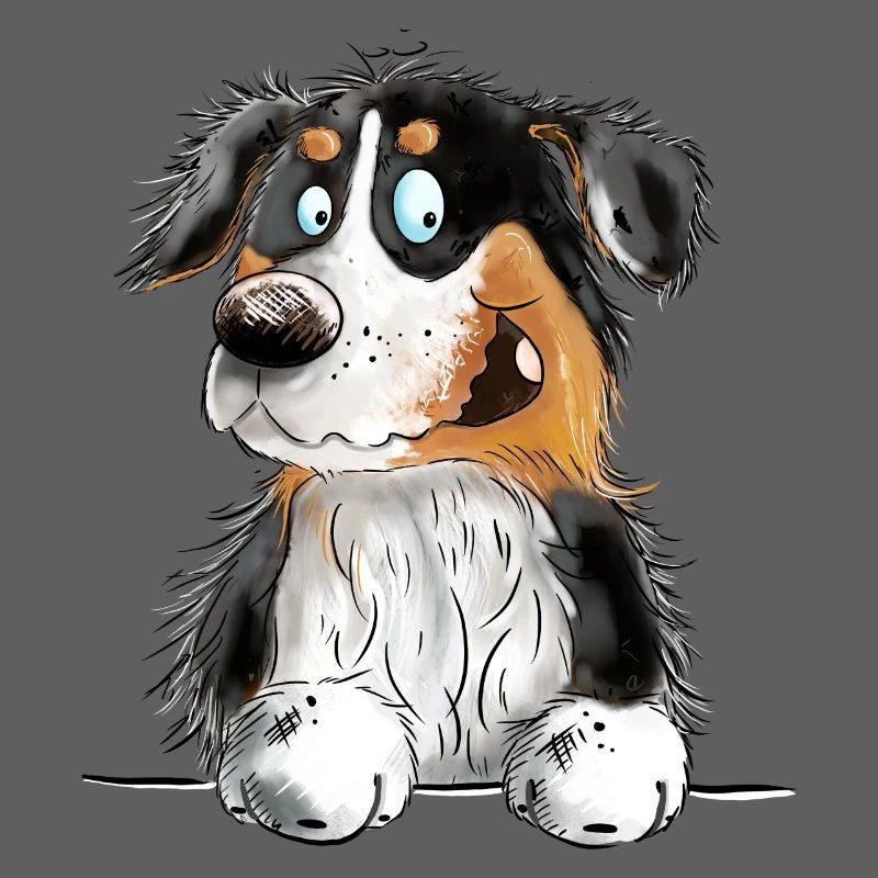 Funny Australian Shepherd Black Tri