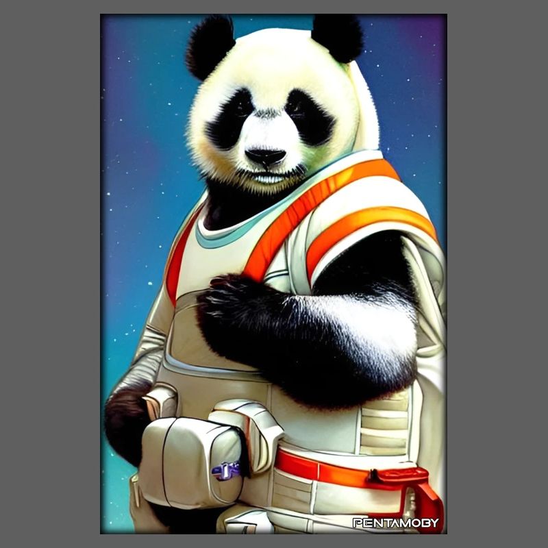 Panda Bear Panda Astronaut Future Sci-Fi Technology