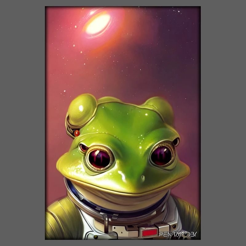 Frog Amphibian Astronaut Future Sci-Fi Technology