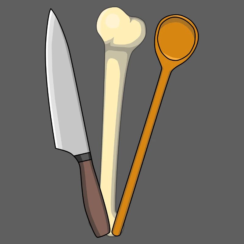 Meat Kitchen Cooking Spoon Bone Kitchen Knife