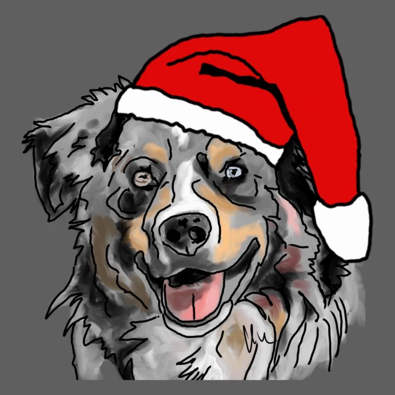 Australian Shepherd Aussie Christmas