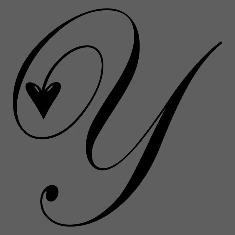Monogram Y Heart Vine