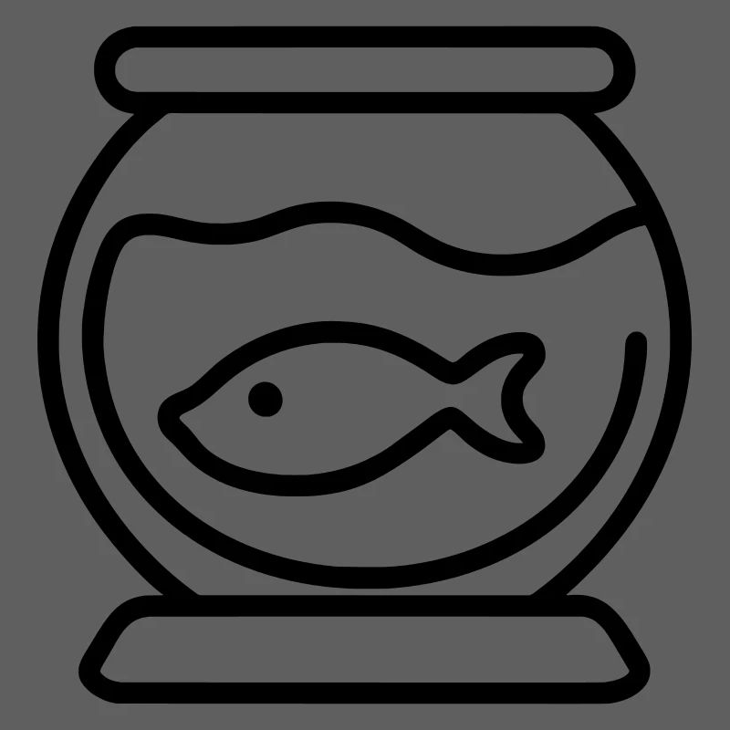 Icône de poisson - Conception de contour noir simple